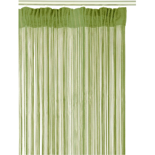 Fadenvorhang WECKBRODT "Rebecca" Gr. 4, grün (grün, uni), B:148cm H:245cm, Polyester, Gardinen, Fadenvorhang, Fadengardine, Insektenschutz, transparent, kürzbar, Store, Topseller