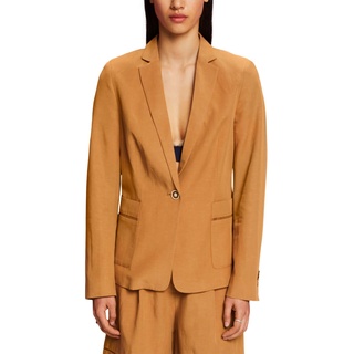 ESPRIT Damen 043EO1G301 Blazer, 231/CAMEL 2, 38