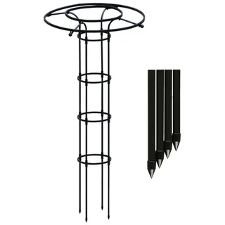 Gartengitter für Kletterpflanzen im Freien, 3ft 4ft 5ft 6ft 7ft rostfreie Metall Rohrständer, Regenschirmpflanze Stützpfosten Obelisk Spalier für Topfpflanzen Rosenrebe Jasmin