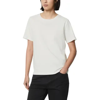 Marc O'Polo Denim Damen T-Shirt aus Bio-Baumwolle Regular Fit, Weiß (Egg White), L