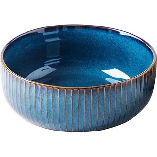 CSYY Salatschüssel Keramik 1800ML Porzellan Schale 21cm Blau