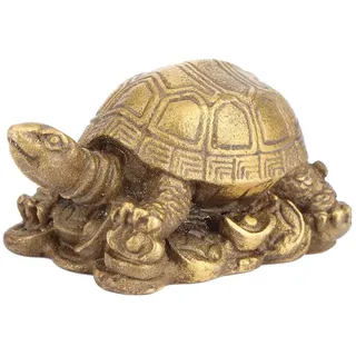 Tiiyee Messing Schildkröten Dekoration, Feng Shui Schildkröte Statue Exquisite Schnitzerei Glückliche China Schildkrötenform Einrichtungs Handwerksdekoration Für Wohnzimmer Büro Bronze