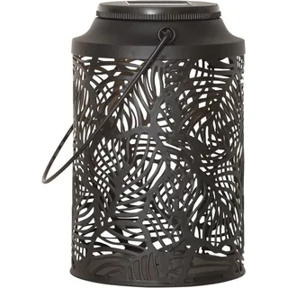 Star Trading LED-Solar-Dekoration 'Leafy' Laterne, schwarz