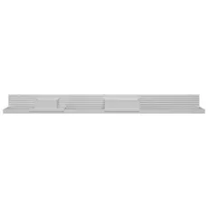 Burgbad Fiumo Wandpaneel, mit Metallreling, mit Plisséestruktur, ACDY140, Farbe (Front/Korpus): Weiß matt