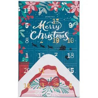 Only ONL24 MULTI XMAS SOCK Adventskalender 24 Paar Socken mit Weihnachtsmotiven