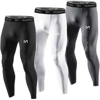 MEETYOO Kompressionshose Herren, Sport Leggings Atmungsaktiv Fitness Strumpfhosen Funktionswäsche Pants Unterhose Lang für Laufen Wandern Radfahren