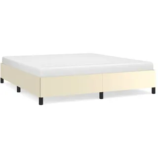 vidaXL Bettgestell Creme 180x200 cm Kunstleder - Creme