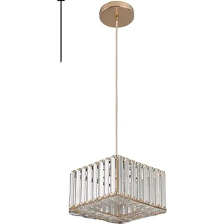 LED-Pendelleuchte, höhenverstellbar, Eisen + Kristall, moderner Stil, Gold 1