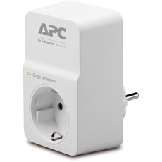 APC-Surge Protector - PM1W-GR - Steckdosenadapter mit Überspannungsschutz (1 Stecker Schuko, für PC, TV u.a. - Farbe: weiß)