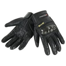 RIDER-TEC Handschuhe Motorrad Leder postgeprüft rt-4133-b, schwarz, Größe XXXL