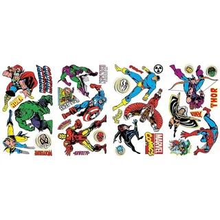 RoomMates RM - Marvel Helden Comic Wandtattoo, PVC, bunt, 29 x 13 x 2.5 cm, 32