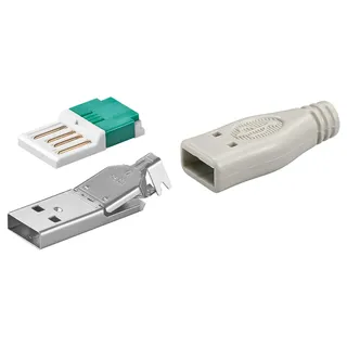 Goobay USB A-Stecker - zur werkzeugfreien Crimp-Montage, ein Stück