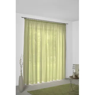 Vorhang WIRTH "Sunday" Gr. 3, grün (lindgrün), B:141cm H:225cm, Jacquard, Baumwolle, Polyester, Gardinen, Vorhang, nach Maß