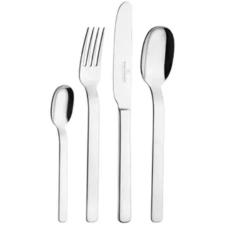 Picard & Wielpütz LaVita Besteckset, rostfrei, Massivmesser, 24-teilig Tafelservice, Garnitur poliert, Besteck Set für 6 Personen, modernes Besteck, edles Besteck, deutsche Herstellung - Solingen