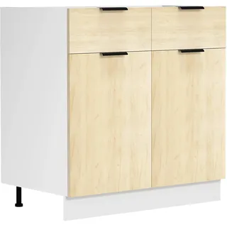 VCM Unterschrank Küchenunterschrank 80 x 46 x 82 cm Weiß
