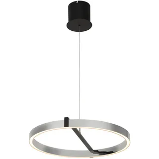 Dieter Knoll Led-Hängeleuchte , Klar , Metall, Kunststoff , Uni , 1537 mm , rund , 50-200 cm , RoHS, Europäischer Sicherheitsstandard , Timerfunktion, Farbtemperaturwechsler , Lampen & Leuchten, Leuchtenserien