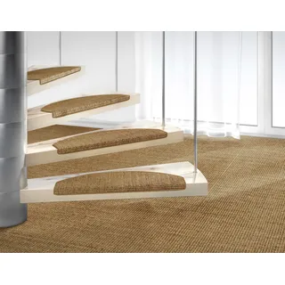 DEKOWE Stufenmatte »Mara S2« halbrund 5 mm Höhe 100% Sisal, große Farbauswahl, selbstklebend, auch als Set 15 Stück, braun