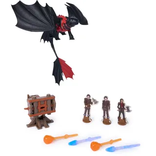 Drachenzähmen Leicht Gemacht - Trial of Flame Drachenkampf Spielset Ohnezahn mit Drachen-Actionfigur und Wikingerfiguren