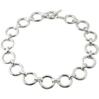 FIRETTI Collier »mit Ringen, rund, matt«, grau