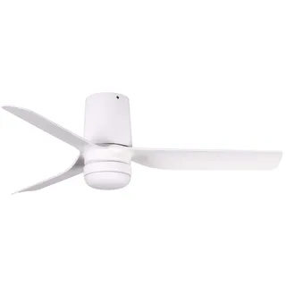 Flacher Deckenventilator mit LED Licht und Fernbedienung Mini Punt Tub DC Weiß