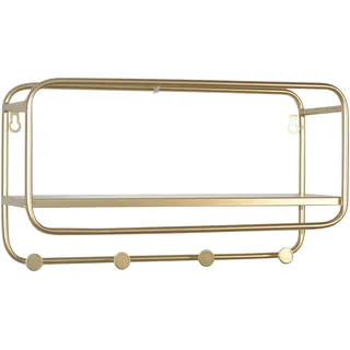 Wandregal, gold (goldfarben), B:45cm H:25cm T:15cm, Metall, HOFMANN LIVING AND MORE, Regale, Wandregal
