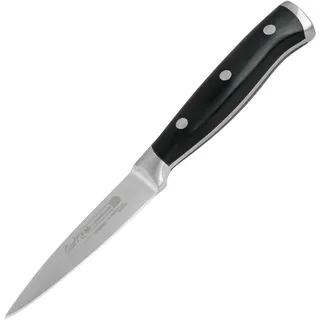 FMprofessional Officemesser BBQ, Allzweckmesser mit Klinge aus Edelstahl, hochwertiges Schälmesser mit hoher Schnitthaltigkeit und Schärfe (Farbe: Schwarz/Silber) Menge: 1 Stück