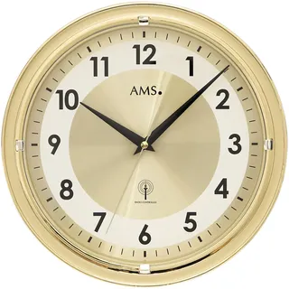 AMS Funk-Wanduhr, Funkwerk, D30x4cm, 5946 - Gelb