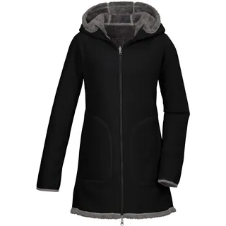 G.I.G.A. DX Damen Wendefleeceparka/Fleecejacke mit Kapuze GW 60 WMN KNTFLC PRK, schwarz, 40, 42502-000