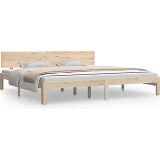 vidaXL Massivholzbett Kiefer 200x200 cm - Braun