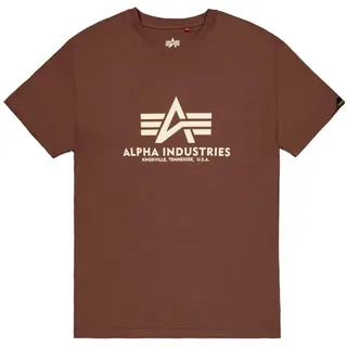 Alpha Industries Herren Basic BL T-Shirt, Powder Brown, 3XL