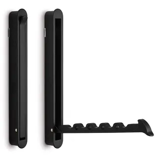 SOTECH Moderner Klapphaken ZILLY zum Einlassen schwarz 140 x 16 mm BA 128mm | Garderobenhaken Kleiderhaken