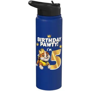 Offizielles Paw Patrol Rubble Birthday Pawty I'm 5 Party Stainless Steel Insulated Water Bottle