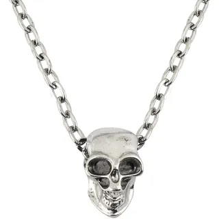 W WIDMANN MILANO Party Fashion 7111T - Halskette Totenkopf, Schmuck, Halsband, Vampir, Pirat, Halloween, Karneval, Mottoparty