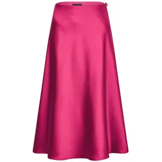 Schlupfrock GOLDNER "Kurzgröße Eleganter Midirock mit Schlupfbund", Damen, Gr. 19, rot (bordeaux), Obermaterial: 100% Polyester PES., ausgestellt, Röcke Schlupfrock, angenehm zu tragendeer Schlupfbnund