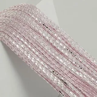 YKAFADE 2 Stück Fadenvorhang 100x200cm Fadengardine Fliegenvorhang Glitzer Türvorhang Fenstervorhänge Raumteiler Quaste Vorhänge für Zuhause Terrasse Schlafzimmer,Hochzeit,Restaurant -Rosa