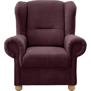 Ohrensessel HOME AFFAIRE "Torello", bordeaux, B:92cm H:102cm T:89cm, 100% Polyester, Sessel, Ohrensessel