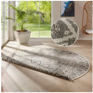 freundin Home Collection Lilja Wendeteppich Ø 100 cm Beige/Grau
