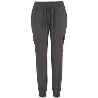 LASCANA LASCANA, Schlupfhose aus gewebter Viskose, mit Taschen, Stoffhose, Cargohose, grün