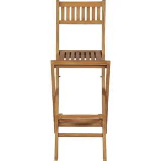 vidaXL Klappbare Garten-Barhocker 2 Stk. Massivholz Teak - Braun
