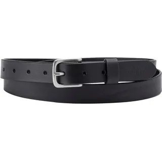 Ledergürtel LEVI'S "NEWNARROW", Damen, Gr. 120, schwarz, Rindsleder, unifarben, Gürtel Ledergürtel, Unisex
