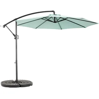 Oxeza Ampelschirm 294/294/250 cm Hellgrün (Keine Basis) , Metall , Mode , 294x294 cm , Sonnenschutz, Ampelschirme