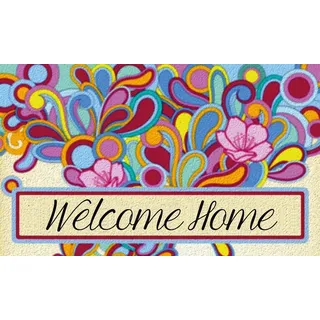 GIFTCOMPANYITALY OGGETTI IDEE DESIGN Fußmatte Welcome Home, Kokos, bunt, 75 x 2 x 45 cm