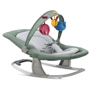 Inglesina Lounge Musikalische Schaukel Mint, Von der Geburt bis 9 kg, Schaukeln, Rückenlehne in 3 Positionen, Musikbox, Spielbügel