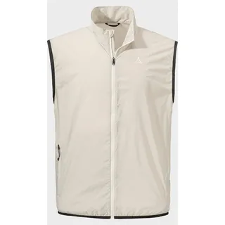 Funktionsweste SCHÖFFEL "Vest Style Cannobio MNS", Herren, Gr. 54, beige (9040, natur), Oberstoff: 100% Nylon. (Coating: Polyurethan), ohne Ausschnitt, Westen Funktionsweste