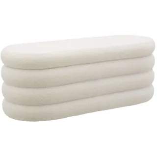 tectake Truhenbank Altu,110 x 45 x 42 cm,Bouclé creme-weiß , Holz , Kiefer , Rauten , Oval , 110x42x45 cm , Esszimmer, Bänke, Sitzbänke