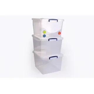 Really Useful Box Aufbewahrungsbox 49 x 41 x 38 cm 3-tlg. transparent