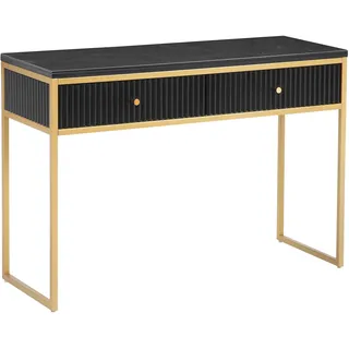 LEONIQUE Fleuriss Konsolentisch 110 x 40 x 76 schwarz