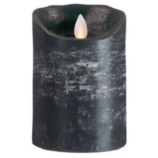 36560 Sompex FLAME LED Echtwachs LED Kerze, anthrazit 8 x 12,5cm (Gr. 8 x 12,5cm) - anthrazit - 8 cm X 12,5 cm X 12,5 cm