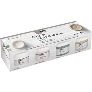 Kreul Chalky Kreidefarbe 4 St. 150 ml Weiß/Pink/Petrol/Mehrfarbig