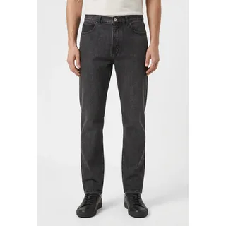 Loose-fit-Jeans HUGO "Nate", Herren, Gr. 36, Länge 32, schwarz (charcoal010), Denim/Jeans, Obermaterial: 100% Baumwolle, unifarben, loose fit lang, Jeans Loose-fit-Jeans, in heller Waschung